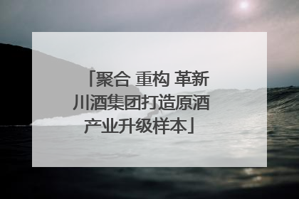 聚合 重构 革新 川酒集团打造原酒产业升级样本