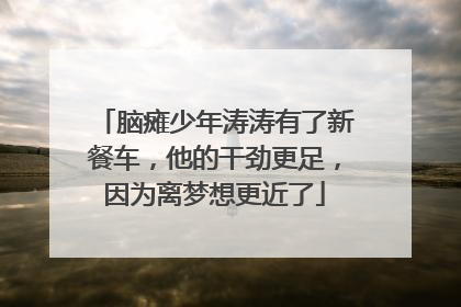脑瘫少年涛涛有了新餐车，他的干劲更足，因为离梦想更近了