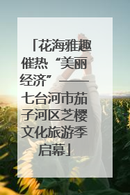 花海雅趣催热“美丽经济”——七台河市茄子河区芝樱文化旅游季启幕