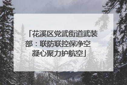 花溪区党武街道武装部：联防联控保净空 凝心聚力护航空