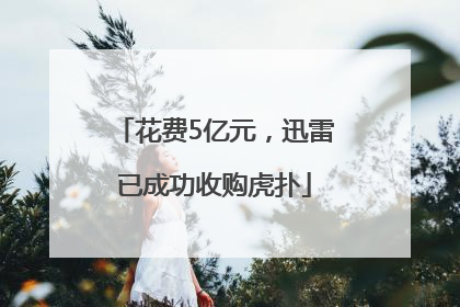 花费5亿元，迅雷已成功收购虎扑