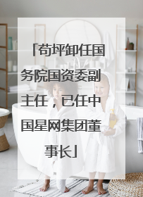 苟坪卸任国务院国资委副主任，已任中国星网集团董事长