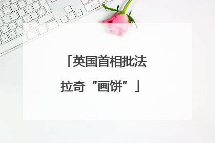 英国首相批法拉奇“画饼”
