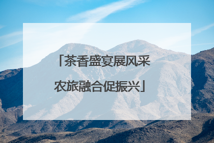 茶香盛宴展风采 农旅融合促振兴