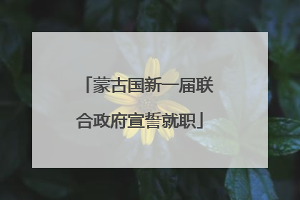 蒙古国新一届联合政府宣誓就职