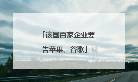 该国百家企业要告苹果、谷歌