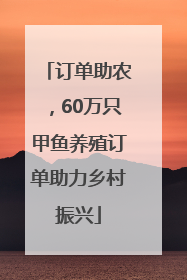 订单助农，60万只甲鱼养殖订单助力乡村振兴