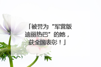 被誉为“军营版迪丽热巴”的她，获全国表彰！