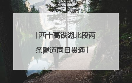 西十高铁湖北段两条隧道同日贯通