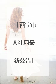 西宁市人社局最新公告