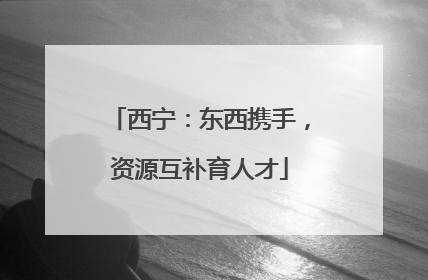 西宁：东西携手，资源互补育人才