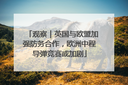 观察｜英国与欧盟加强防务合作，欧洲中程导弹竞赛或加剧