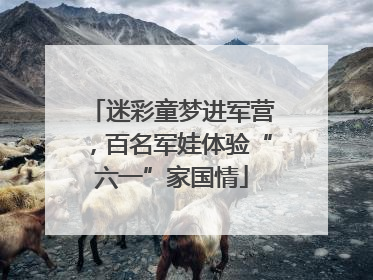迷彩童梦进军营，百名军娃体验“六一”家国情