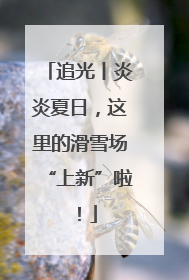 追光丨炎炎夏日，这里的滑雪场“上新”啦！