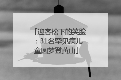 迎客松下的笑脸：31名罕见病儿童圆梦登黄山