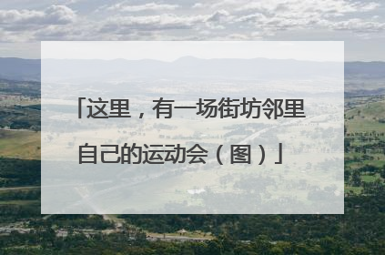 这里，有一场街坊邻里自己的运动会（图）