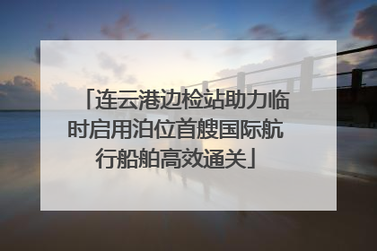 连云港边检站助力临时启用泊位首艘国际航行船舶高效通关