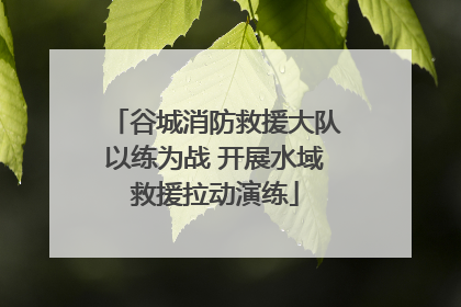 谷城消防救援大队以练为战 开展水域救援拉动演练