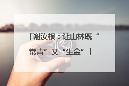 谢汝根：让山林既“常青”又“生金”