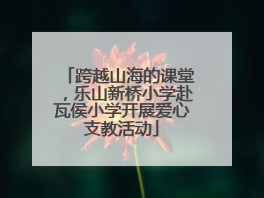 跨越山海的课堂，乐山新桥小学赴瓦侯小学开展爱心支教活动
