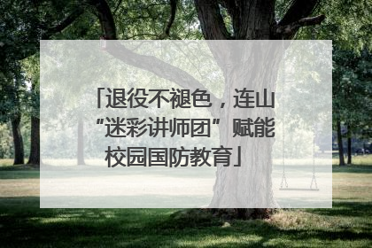 退役不褪色，连山“迷彩讲师团”赋能校园国防教育