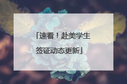 速看！赴美学生签证动态更新