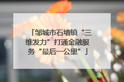 邹城市石墙镇“三维发力”打通金融服务“最后一公里”