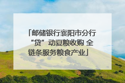 邮储银行襄阳市分行“贷”动夏粮收购 全链条服务粮食产业