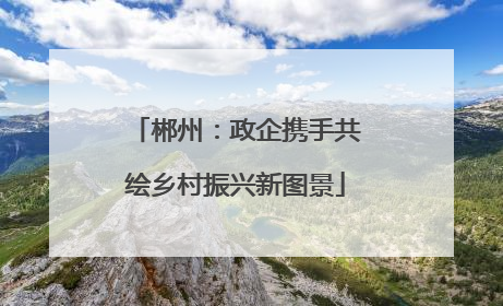 郴州：政企携手共绘乡村振兴新图景