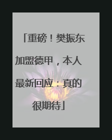 重磅！樊振东加盟德甲，本人最新回应：真的很期待