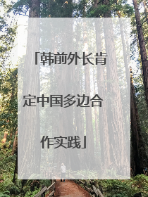 韩前外长肯定中国多边合作实践