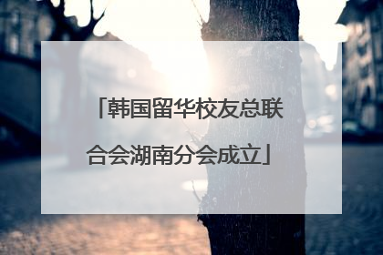 韩国留华校友总联合会湖南分会成立