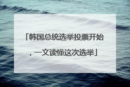 韩国总统选举投票开始，一文读懂这次选举