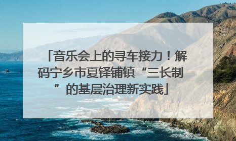 音乐会上的寻车接力！解码宁乡市夏铎铺镇“三长制”的基层治理新实践