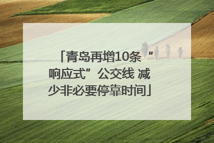 青岛再增10条“响应式”公交线 减少非必要停靠时间