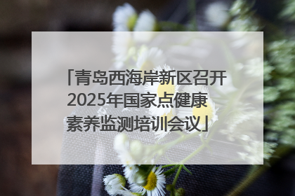 青岛西海岸新区召开2025年国家点健康素养监测培训会议