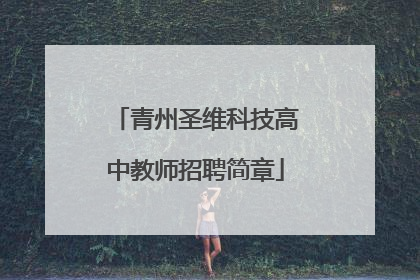 青州圣维科技高中教师招聘简章
