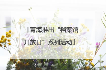 青海推出“档案馆开放日”系列活动