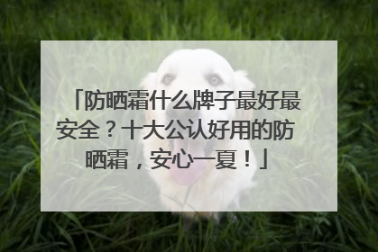 防晒霜什么牌子最好最安全？十大公认好用的防晒霜，安心一夏！