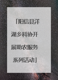 阳信县洋湖乡科协开展助农服务系列活动