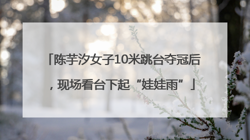 陈芋汐女子10米跳台夺冠后，现场看台下起“娃娃雨”