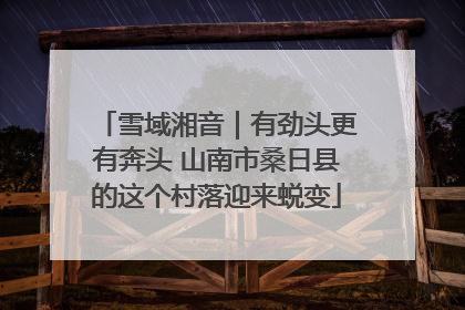 雪域湘音｜有劲头更有奔头 山南市桑日县的这个村落迎来蜕变