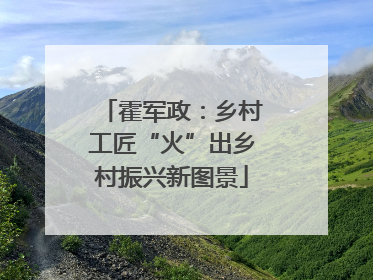 霍军政：乡村工匠“火”出乡村振兴新图景