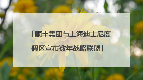 顺丰集团与上海迪士尼度假区宣布数年战略联盟
