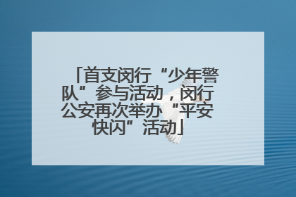 首支闵行“少年警队”参与活动，闵行公安再次举办“平安快闪”活动