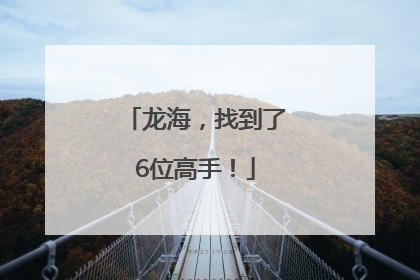 龙海，找到了6位高手！