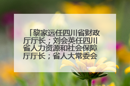黎家远任四川省财政厅厅长；刘会英任四川省人力资源和社会保障厅厅长；省人大常委会任免一批干部