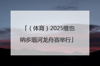 （体育）2025维也纳多瑙河龙舟赛举行
