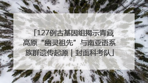 127例古基因组揭示青藏高原“幽灵祖先”与南亚语系族群遗传起源｜封面科考队