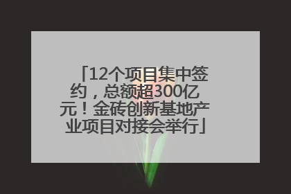 12个项目集中签约，总额超300亿元！金砖创新基地产业项目对接会举行